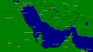 Persischer Golf Städte + Grenzen 1600x900